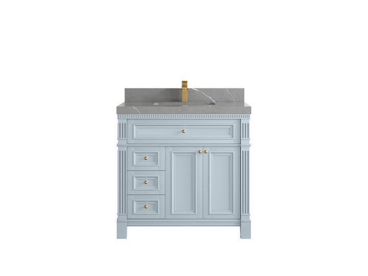 Paris 36 in. W x 22 in. D Center Sink Bathroom Vanity - photo 30