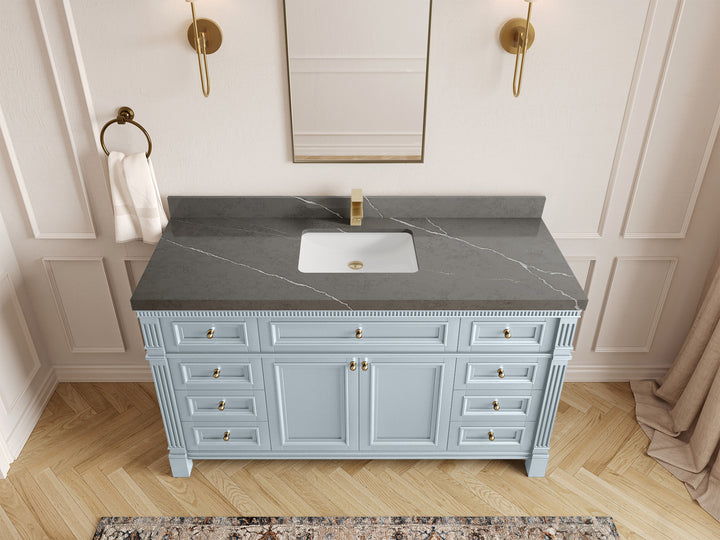 Paris 60 in. W x 22 in. D Single Sink Bathroom Vanity - photo 33