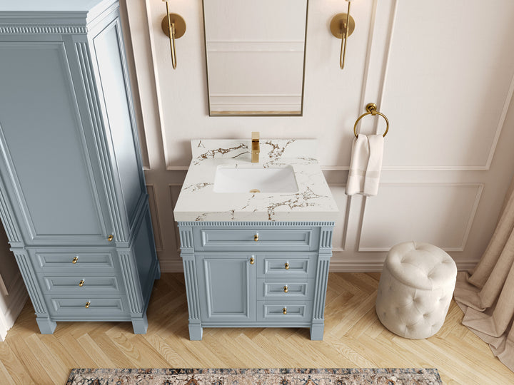 Paris 30 in. W x 22 in. D Single Sink Bathroom Vanity - photo 33