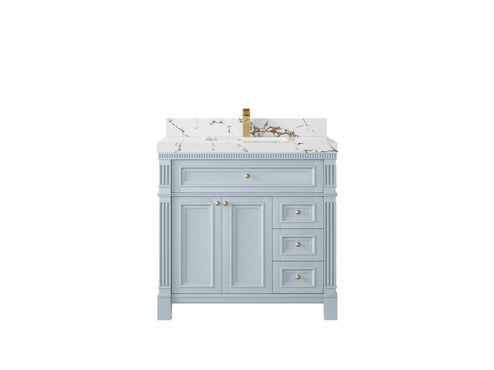Paris 36 in. W x 22 in. D Center Sink Bathroom Vanity - photo 32