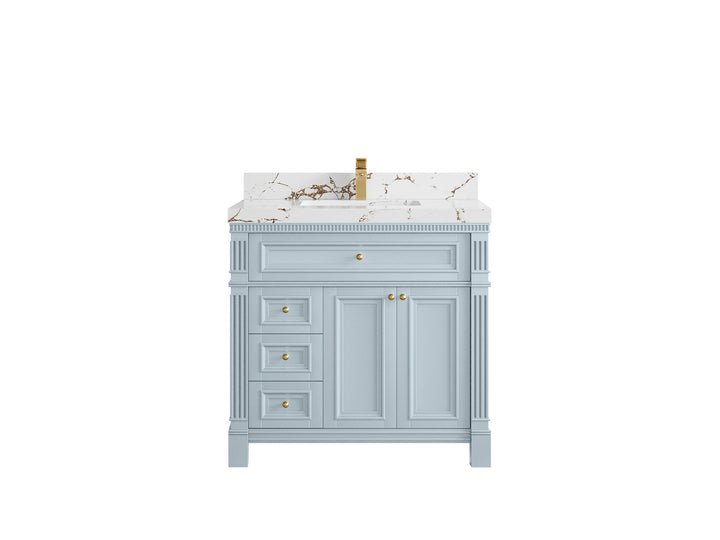 Paris 36 in. W x 22 in. D Center Sink Bathroom Vanity - photo 32