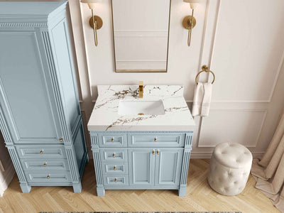Paris 36 in. W x 22 in. D Center Sink Bathroom Vanity