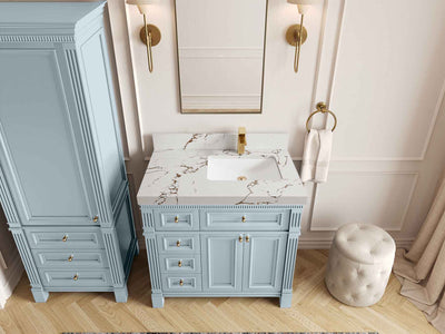 Paris 36 in. W x 22 in. D Right Offset Sink Bathroom Vanity