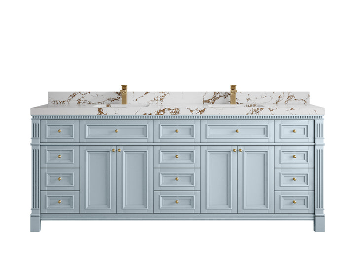 Paris 84 in. W x 22 in. D Double Sink Bathroom Vanity - photo 36