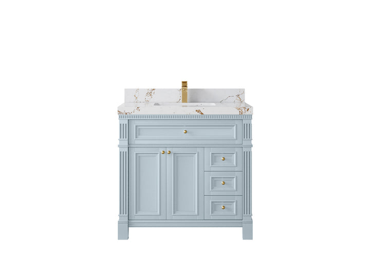 Paris 36 in. W x 22 in. D Center Sink Bathroom Vanity - photo 34