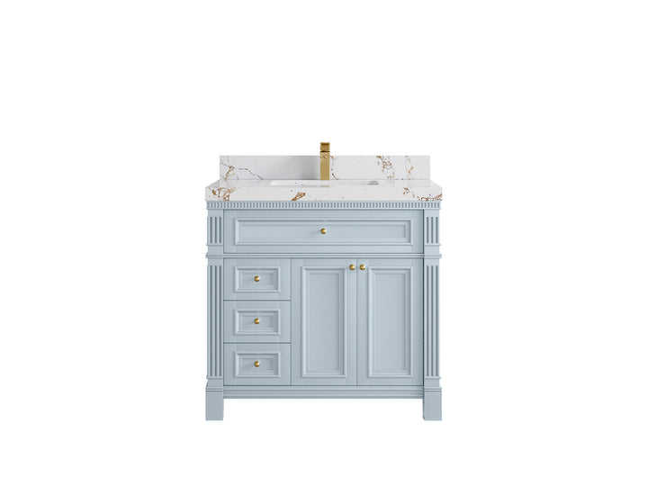 Paris 36 in. W x 22 in. D Center Sink Bathroom Vanity - photo 34