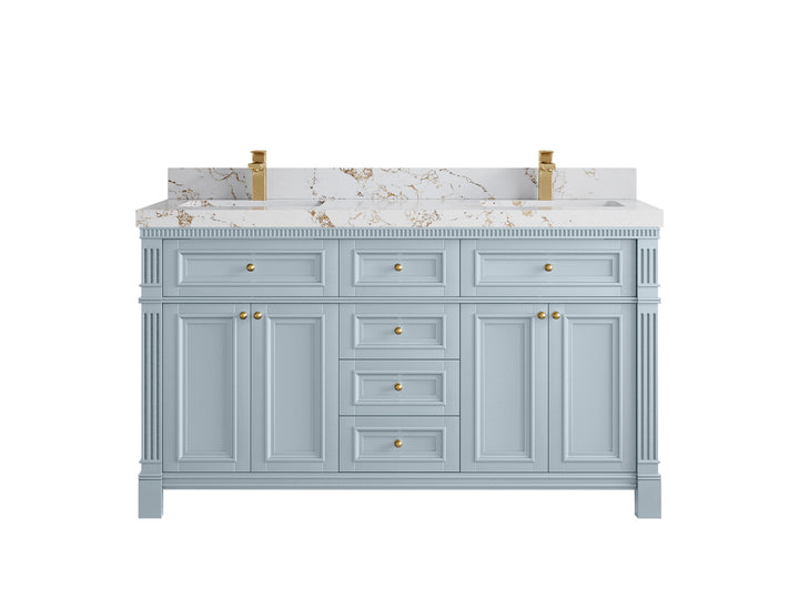 Paris 60 in. W x 22 in. D Double Sink Bathroom Vanity - photo 38