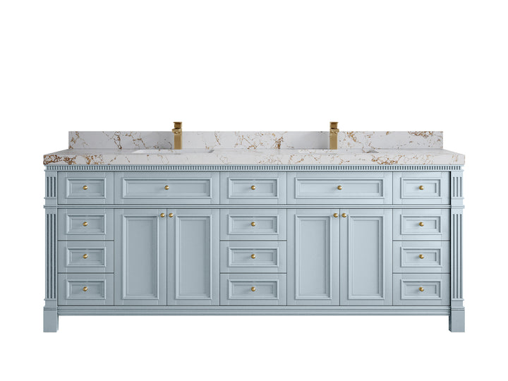 Paris 84 in. W x 22 in. D Double Sink Bathroom Vanity - photo 38