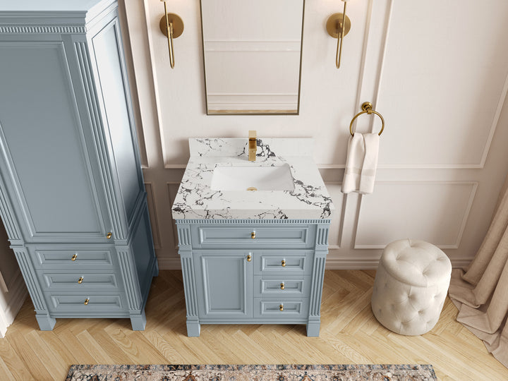 Paris 30 in. W x 22 in. D Single Sink Bathroom Vanity - photo 37