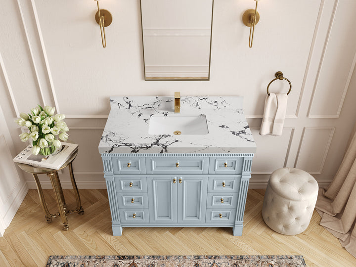 Paris 42 in. W x 22 in. D Single Sink Bathroom Vanity - photo 37