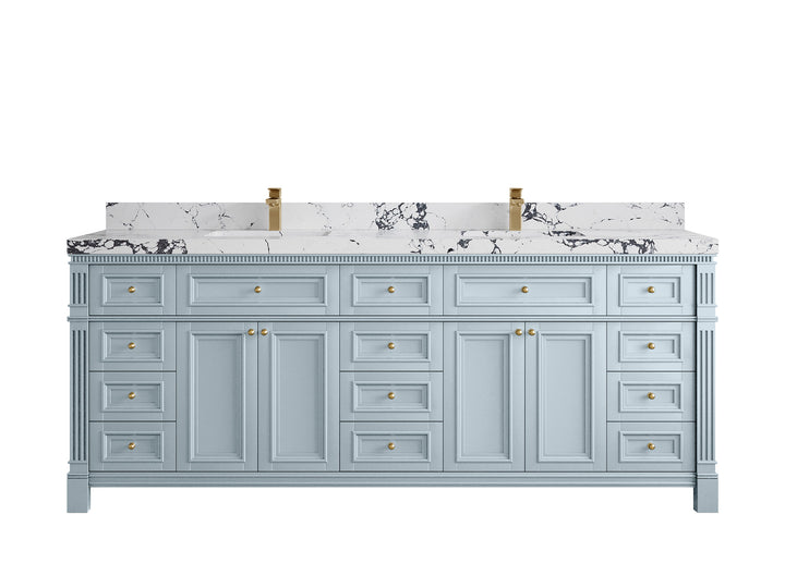 Paris 84 in. W x 22 in. D Double Sink Bathroom Vanity - photo 40