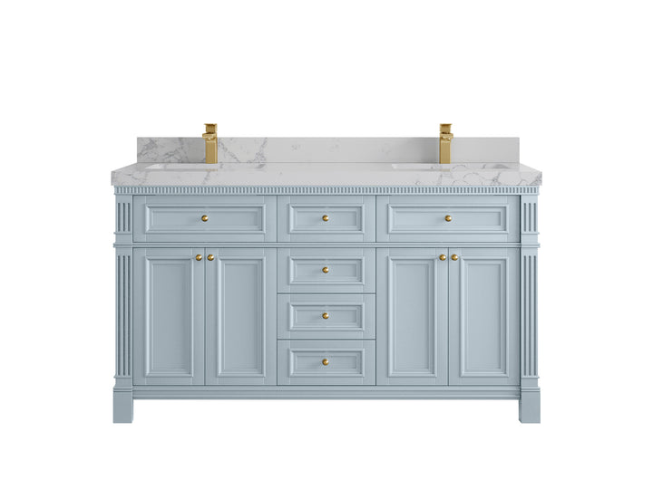 Paris 60 in. W x 22 in. D Double Sink Bathroom Vanity - photo 42