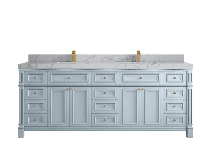 Paris 84 in. W x 22 in. D Double Sink Bathroom Vanity - photo 42