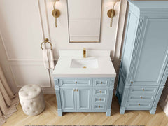 Paris 36 in. W x 22 in. D Bathroom Vanity with Center Sink - photo 27