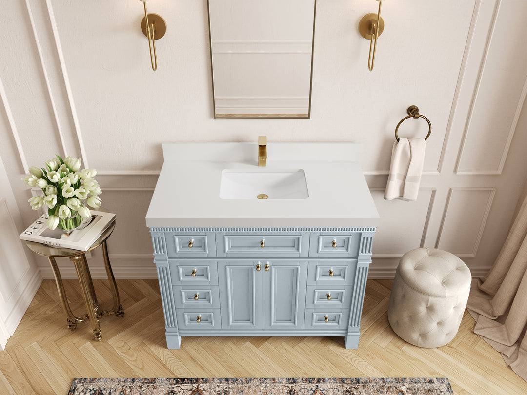Paris 42 in. W x 22 in. D Single Sink Bathroom Vanity