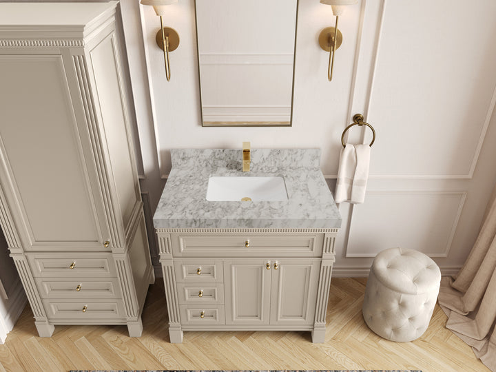 Paris 36 in. W x 22 in. D Center Sink Bathroom Vanity - photo 19
