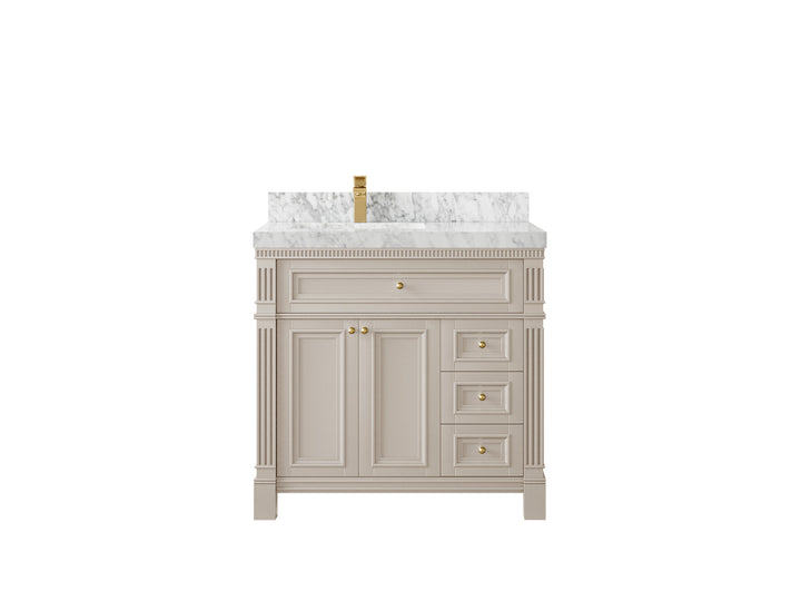 Paris 36 in. W x 22 in. D Left Offset Sink Bathroom Vanity - photo 20