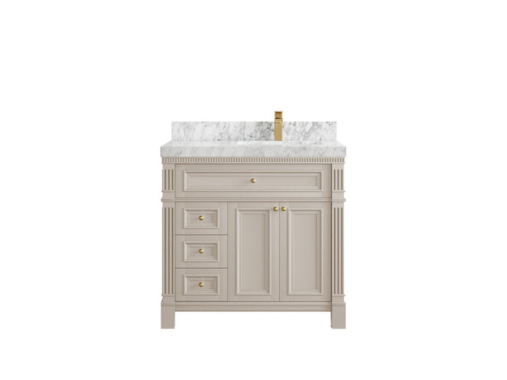 Paris 36 in. W x 22 in. D Right Offset Sink Bathroom Vanity - photo 20