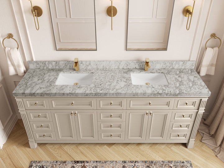 Paris 84 in. W x 22 in. D Double Sink Bathroom Vanity - photo 15