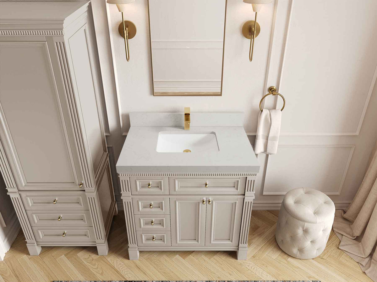 Paris 36 in. W x 22 in. D Center Sink Bathroom Vanity