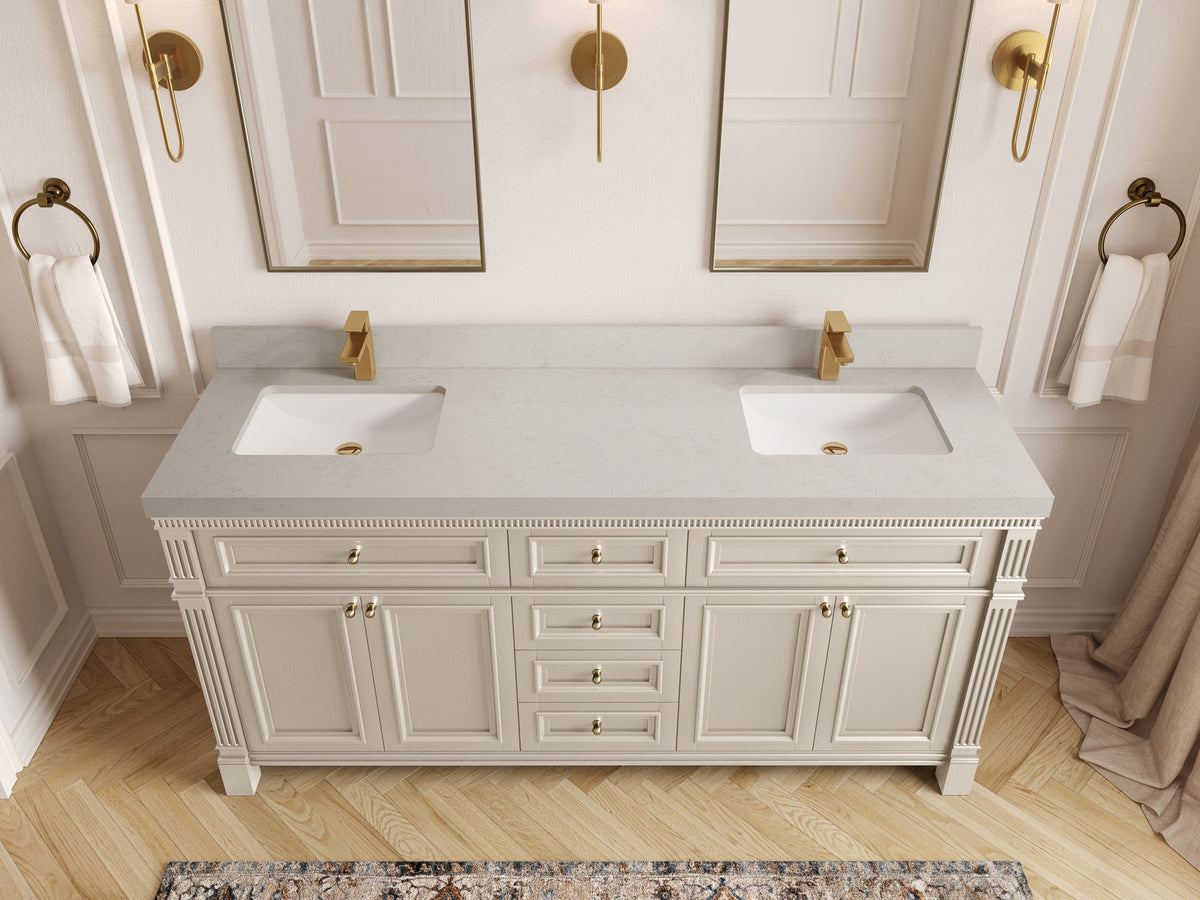 Paris 72 in. W x 22 in. D Double Sink Bathroom Vanity