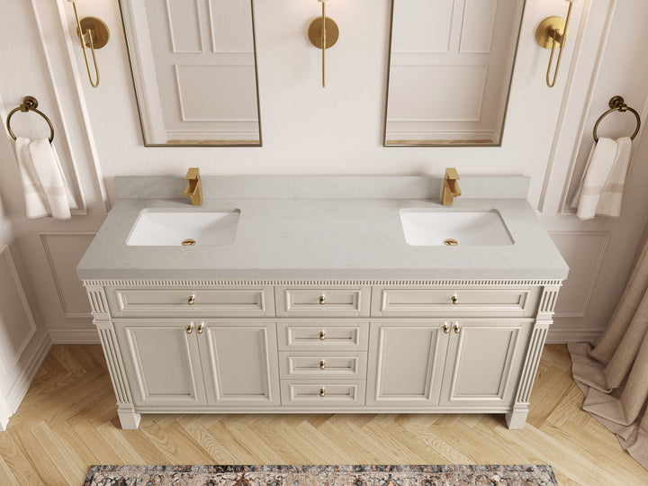 Paris 72 in. W x 22 in. D Double Sink Bathroom Vanity - photo 21