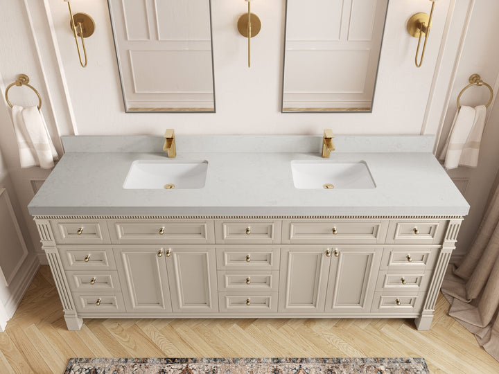 Paris 84 in. W x 22 in. D Double Sink Bathroom Vanity - photo 17