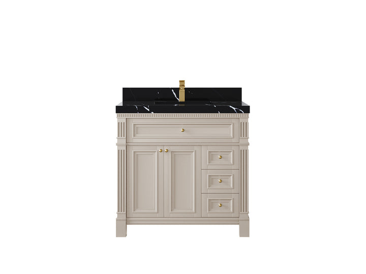 Paris 36 in. W x 22 in. D Center Sink Bathroom Vanity - photo 8