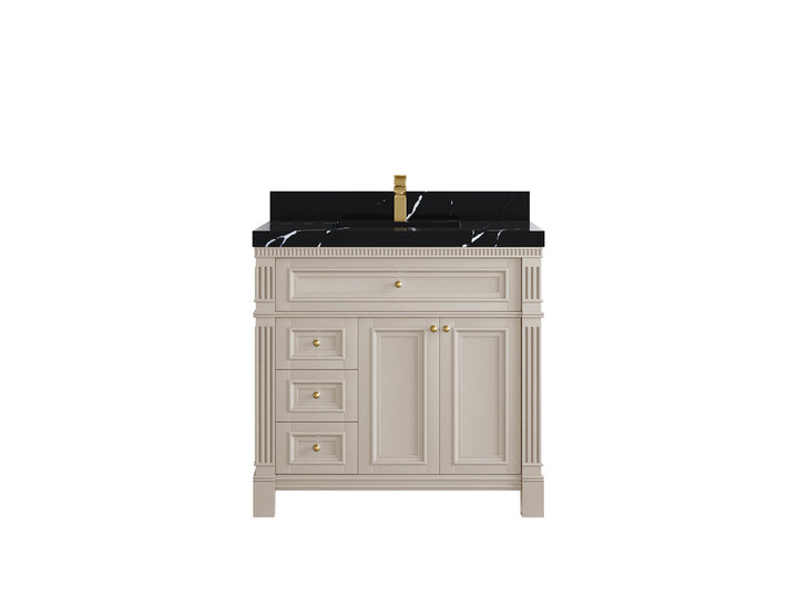 Paris 36 in. W x 22 in. D Center Sink Bathroom Vanity - photo 8