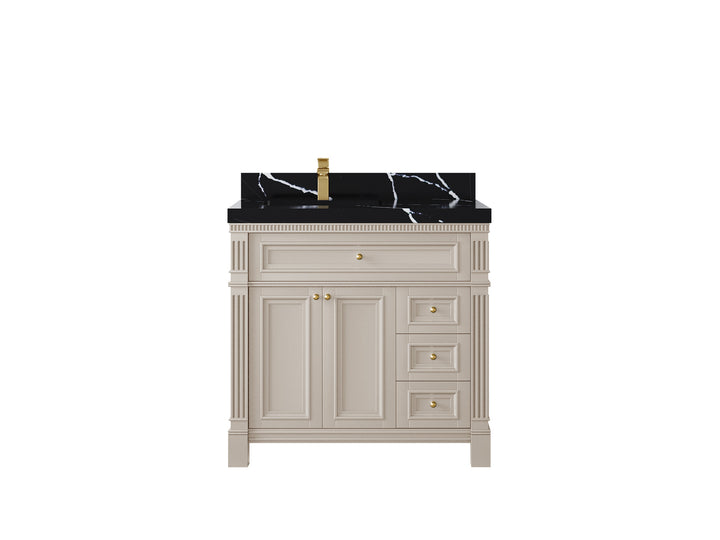 Paris 36 in. W x 22 in. D Left Offset Sink Bathroom Vanity - photo 8