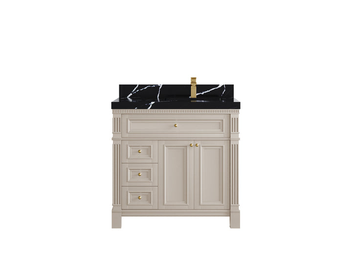 Paris 36 in. W x 22 in. D Right Offset Sink Bathroom Vanity - photo 8