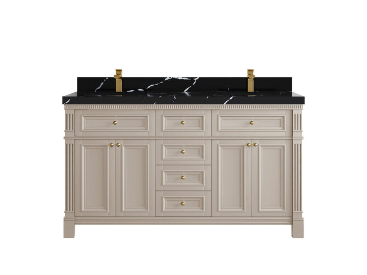 Paris 60 in. W x 22 in. D Double Sink Bathroom Vanity - photo 8