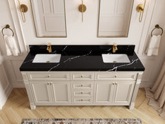 Paris 72 in. W x 22 in. D Double Sink Bathroom Vanity - photo 9