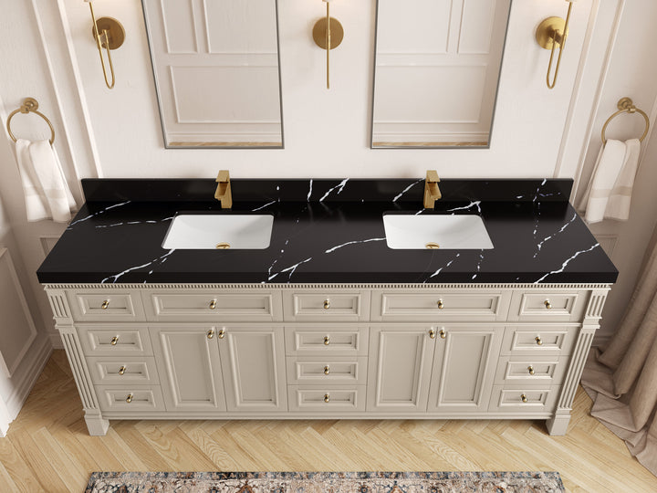 Paris 84 in. W x 22 in. D Double Sink Bathroom Vanity - photo 7
