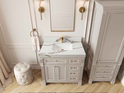 Paris 36 in. W x 22 in. D Bathroom Vanity with Center Sink