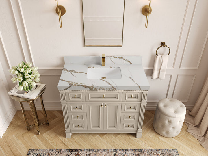Paris 42 in. W x 22 in. D Single Sink Bathroom Vanity - photo 9