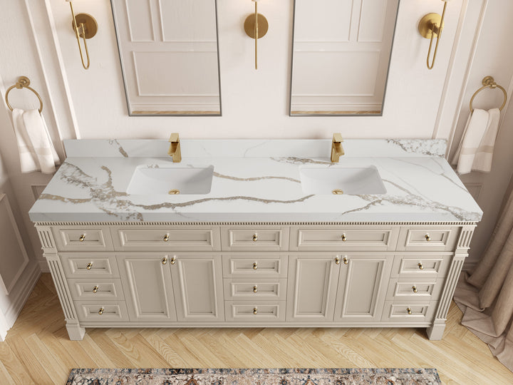 Paris 84 in. W x 22 in. D Double Sink Bathroom Vanity - photo 9