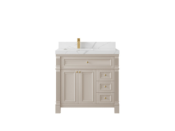 Paris 36 in. W x 22 in. D Left Offset Sink Bathroom Vanity - photo 12