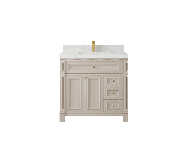Paris 36 in. W x 22 in. D Center Sink Bathroom Vanity - photo 14