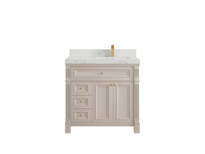 Paris 36 in. W x 22 in. D Right Offset Sink Bathroom Vanity - photo 14