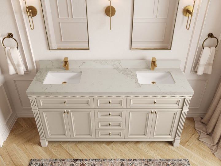 Paris 72 in. W x 22 in. D Double Sink Bathroom Vanity - photo 13