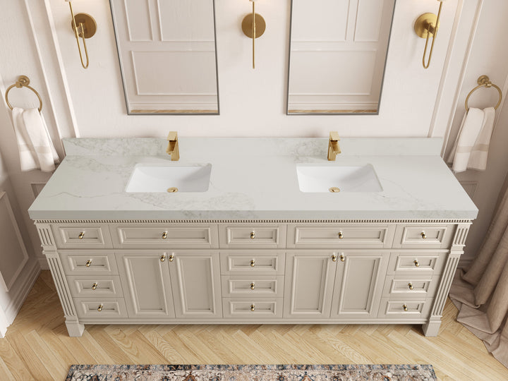 Paris 84 in. W x 22 in. D Double Sink Bathroom Vanity - photo 13