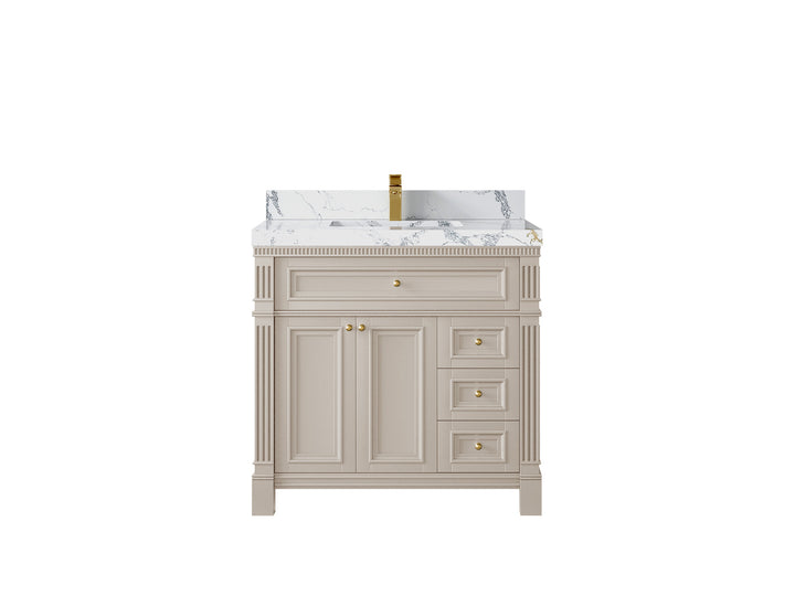 Paris 36 in. W x 22 in. D Center Sink Bathroom Vanity - photo 16