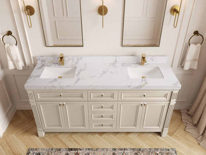 Paris 72 in. W x 22 in. D Double Sink Bathroom Vanity - photo 15