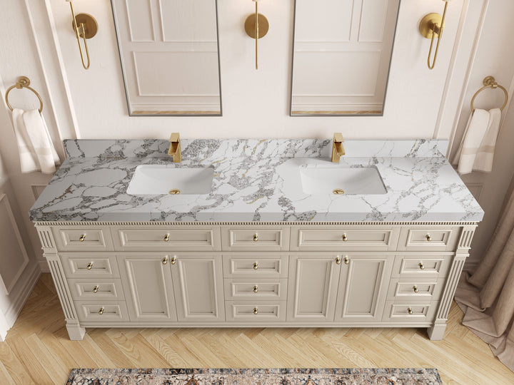 Paris 84 in. W x 22 in. D Double Sink Bathroom Vanity - photo 21