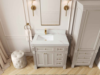 Paris 36 in. W x 22 in. D Left Offset Sink Bathroom Vanity