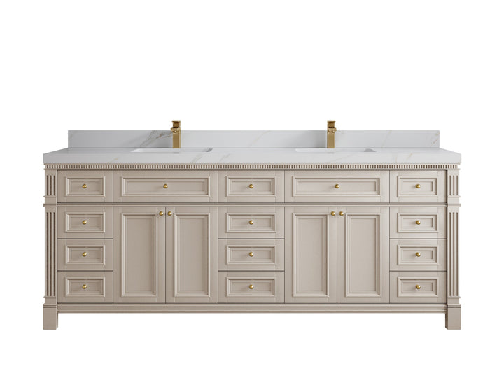 Paris 84 in. W x 22 in. D Double Sink Bathroom Vanity - photo 20