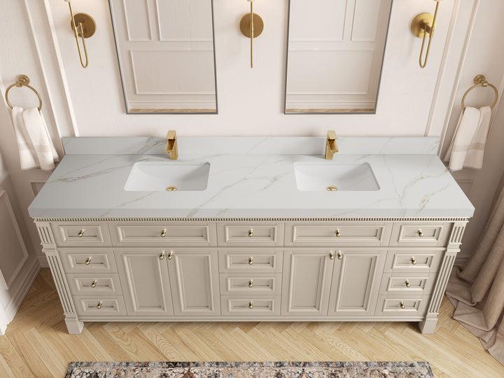 Paris 84 in. W x 22 in. D Double Sink Bathroom Vanity - photo 19