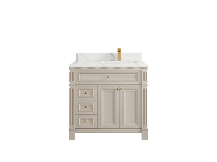 Paris 36 in. W x 22 in. D Right Offset Sink Bathroom Vanity - photo 12