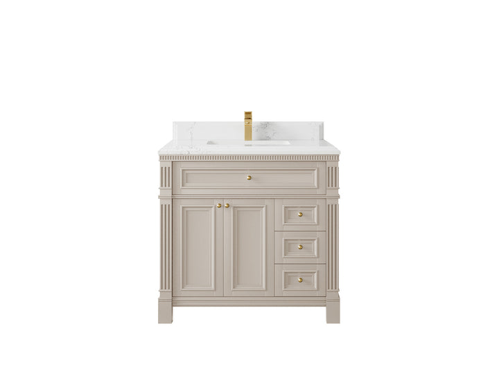 Paris 36 in. W x 22 in. D Center Sink Bathroom Vanity - photo 26